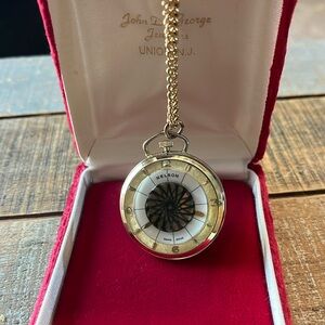 Gorgeous Vintage NELSON Pocket Watch/Neclace in original jewelers box!!!